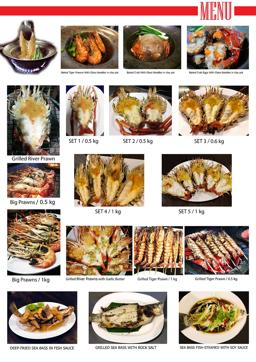 Aey Seafood menu